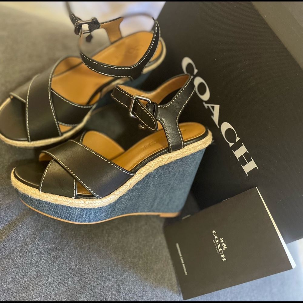 Wedges black and jeans . - Picture 6 of 6